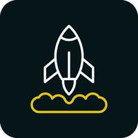 Rocket Launch Vector Icon Design