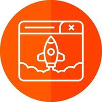 Rocket Launch Vector Icon Design