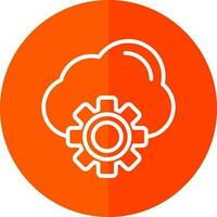 Cloud Settings Vector Icon Design