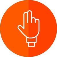 Three Fingers Vector Icon Design