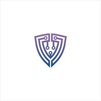 security logo technology for your company, shield logo for security data vector