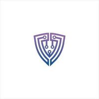 tecnología de logotipo de seguridad para su empresa, logotipo de escudo para datos de seguridad vector