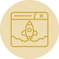 Rocket Launch Vector Icon Design