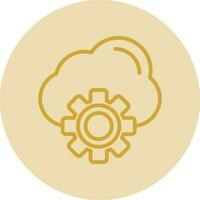 Cloud Settings Vector Icon Design