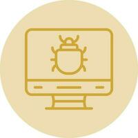 Computer Bug Vector Icon Design