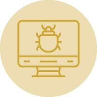 Computer Bug Vector Icon Design