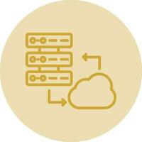 Cloud Server Vector Icon Design