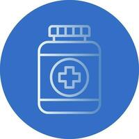 Pills Bottle Vector Icon Design