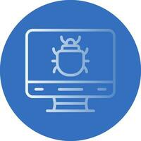 Computer Bug Vector Icon Design