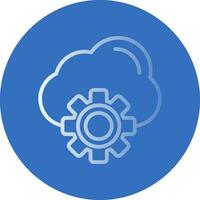 Cloud Settings Vector Icon Design