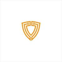security logo technology for your company, shield logo for security data vector