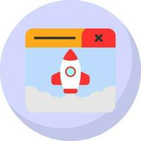 Rocket Launch Vector Icon Design