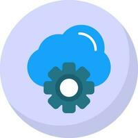 Cloud Settings Vector Icon Design
