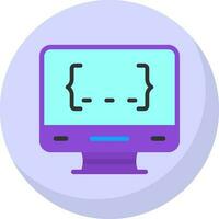 diseño de icono de vector de programación