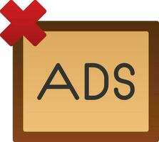 Remove ads Vector Icon Design