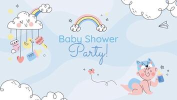 Happy Shower party Background vector