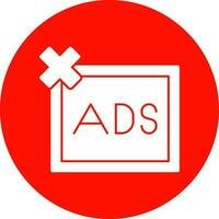 Remove ads Vector Icon Design