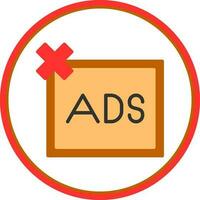 Remove ads Vector Icon Design