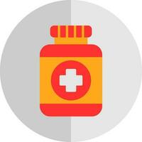 Pills Bottle Vector Icon Design