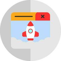 Rocket Launch Vector Icon Design