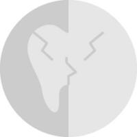 Broken Tooth Vector Icon Design