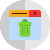 diseño de icono de vector de bote de basura