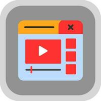 diseño de icono de vector de reproductor de video