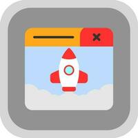 Rocket Launch Vector Icon Design