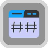 Hastag Vector Icon Design