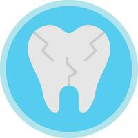 Broken Tooth Vector Icon Design