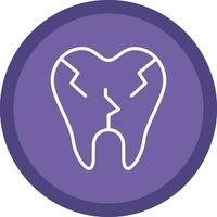 Broken Tooth Vector Icon Design