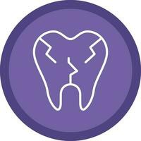 Broken Tooth Vector Icon Design