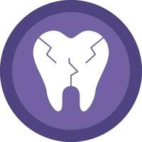 Broken Tooth Vector Icon Design