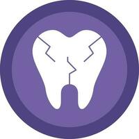 Broken Tooth Vector Icon Design