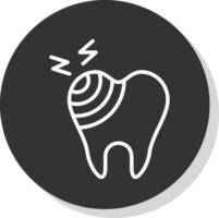 Broken Tooth Vector Icon Design