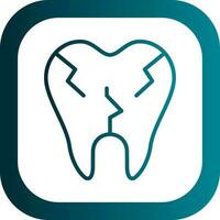 Broken Tooth Vector Icon Design