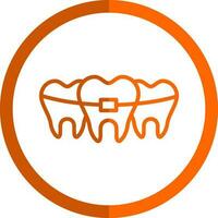 Broken Tooth Vector Icon Design