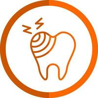 Broken Tooth Vector Icon Design