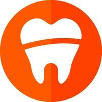dental relleno vector icono diseño
