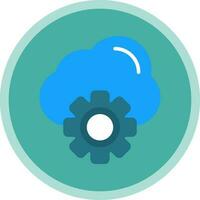 Cloud Settings Vector Icon Design