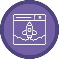 Rocket Launch Vector Icon Design