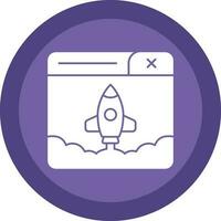 Rocket Launch Vector Icon Design
