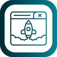 Rocket Launch Vector Icon Design