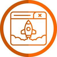 Rocket Launch Vector Icon Design