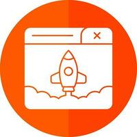 Rocket Launch Vector Icon Design