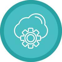 Cloud Settings Vector Icon Design