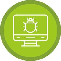 Computer Bug Vector Icon Design