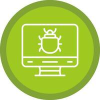 Computer Bug Vector Icon Design