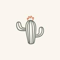 Cactus Symbol. Exotic Plant For Social Media Post. Vector Illustration.