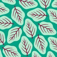 Tropical Leaf Pattern Background. Social Media Post. Botanical Vector Illustration.